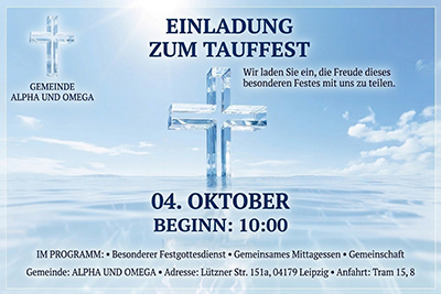 Freie evangelische Christengemeinde 'Alpha und Omega' in Leipzig